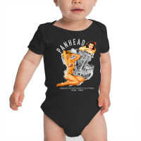 Hd Panhead Retro Pinup V Twin Engine Motorcycle 19 Baby Bodysuit | Artistshot