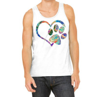 Pawprint Tie Dye Rainbow Inspired Dog Paw Print Gi Tank Top | Artistshot