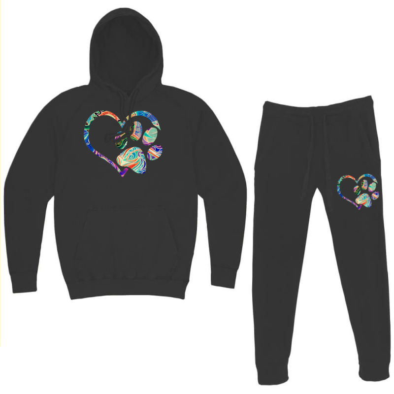 Pawprint Tie Dye Rainbow Inspired Dog Paw Print Gi Hoodie & Jogger set by hermesginderq | Artistshot