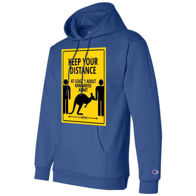 Please Keep At Least 1 Kangaroo Apart Champion Hoodie by hermesginderq | Artistshot