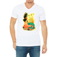 Mermaid V-neck Tee | Artistshot