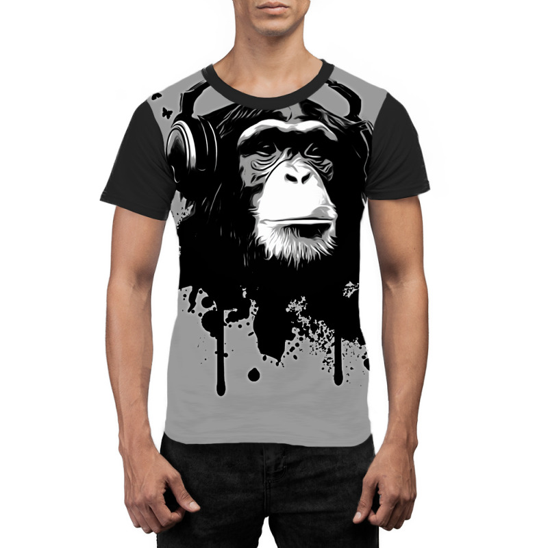 Monkey Business   Black Graphic T-shirt by peickkerberk | Artistshot