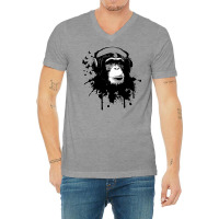 Monkey Business   Black V-neck Tee | Artistshot