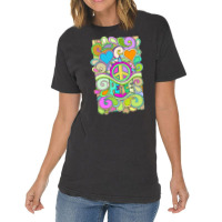 Psychedelic Hippy Retro Peace Art 1 Vintage T-shirt | Artistshot