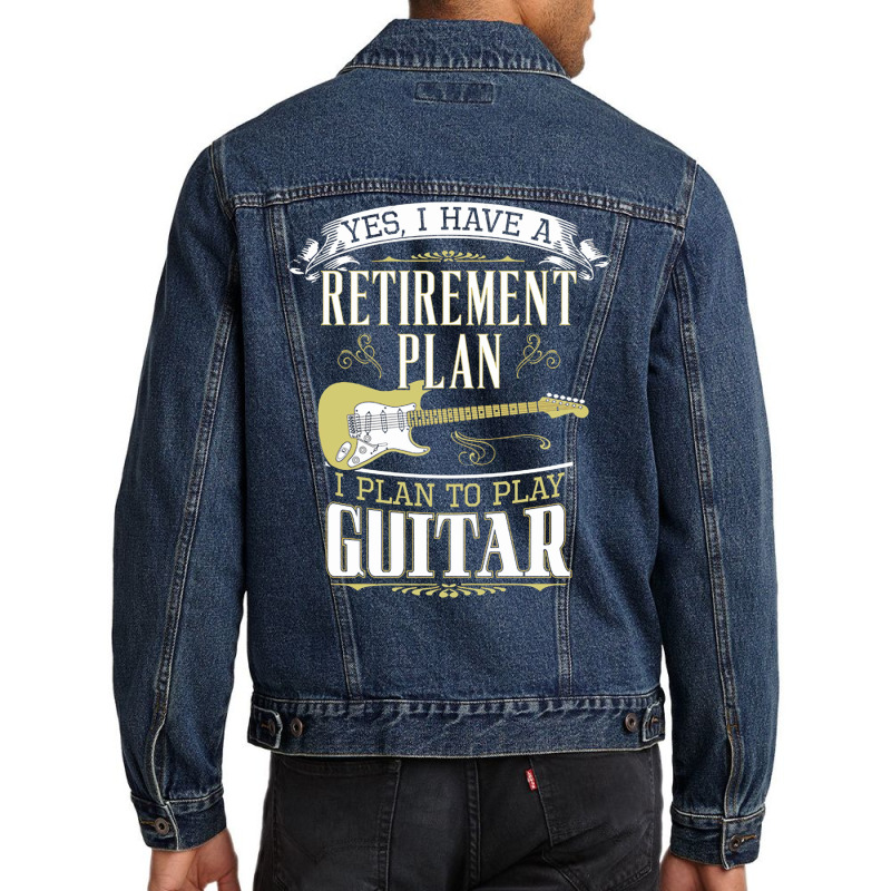 Guitar   Retirement Plan Men Denim Jacket | Artistshot