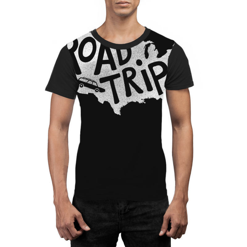 Road Trip Usa   Blue Graphic T-shirt by hermesginderq | Artistshot