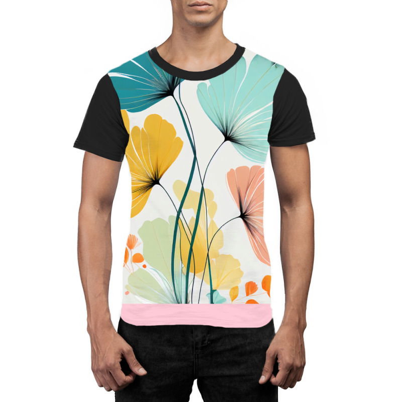 Ryleigh   Watercolor Flowers Abstract Painting Pat Graphic T-shirt by hermesginderq | Artistshot