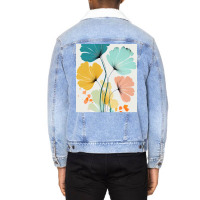 Ryleigh   Watercolor Flowers Abstract Painting Pat Unisex Sherpa-lined Denim Jacket | Artistshot