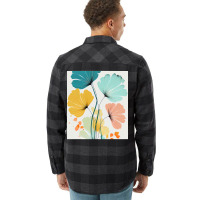 Ryleigh   Watercolor Flowers Abstract Painting Pat Flannel Shirt | Artistshot