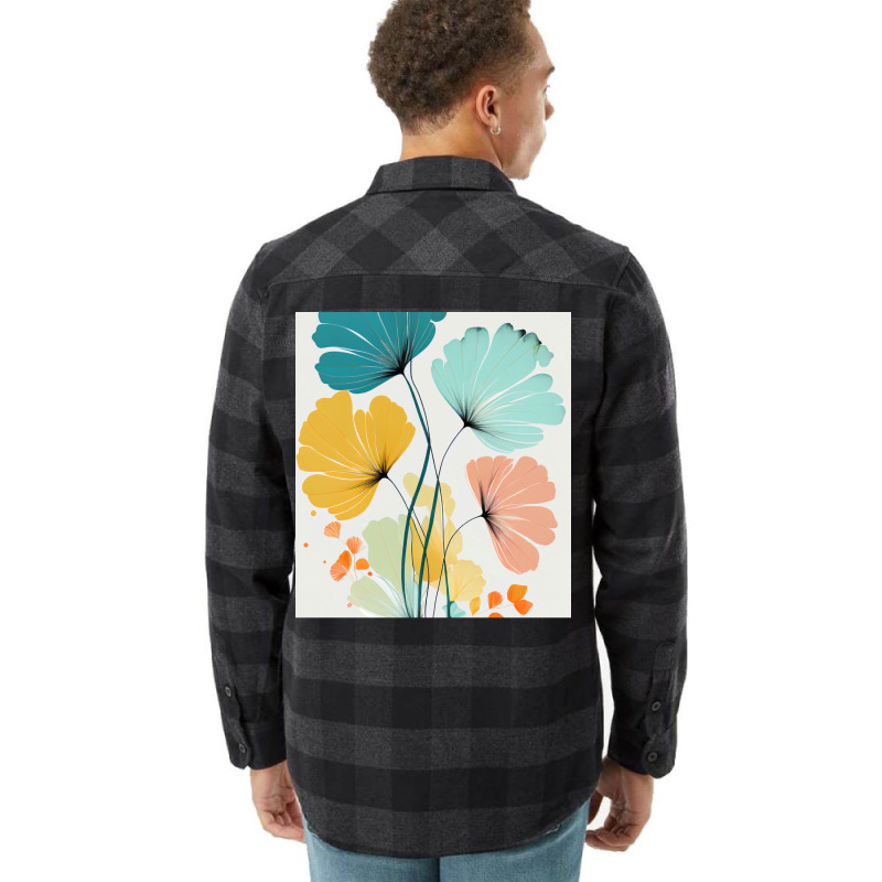 Ryleigh   Watercolor Flowers Abstract Painting Pat Flannel Shirt by hermesginderq | Artistshot