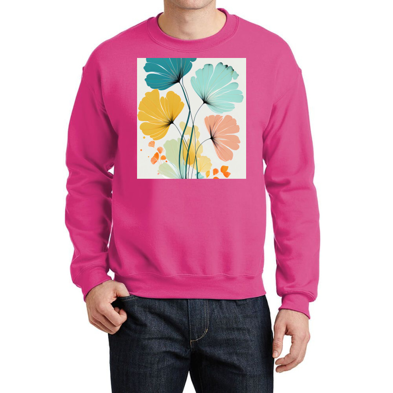 Ryleigh   Watercolor Flowers Abstract Painting Pat Crewneck Sweatshirt by hermesginderq | Artistshot