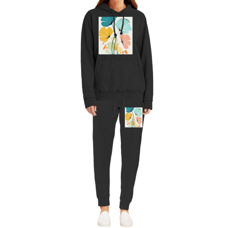 Ryleigh   Watercolor Flowers Abstract Painting Pat Hoodie & Jogger set by hermesginderq | Artistshot