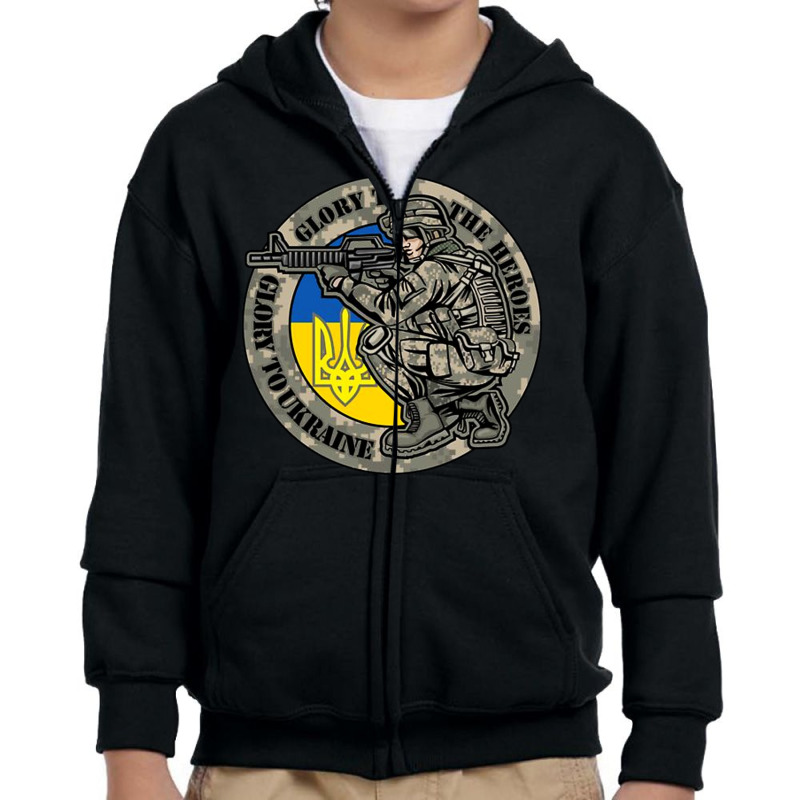 Sign Of The Army Youth Zipper Hoodie | Artistshot