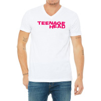 Teenage Head Print (pink) Plain V-neck Tee | Artistshot