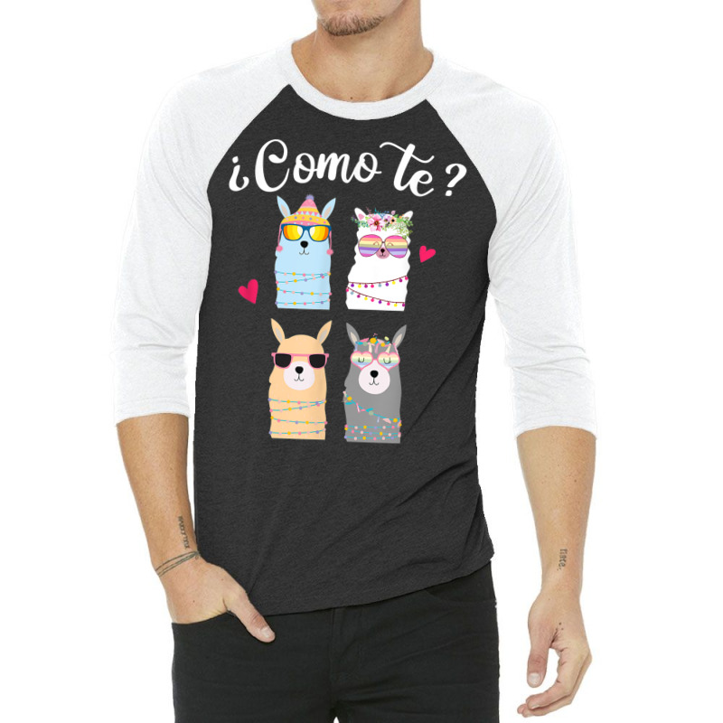 Como Te Llamas Funny Spanish Teacher Bilingual Tea 3/4 Sleeve Shirt by africaka | Artistshot