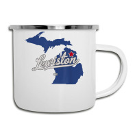 Lewiston Michigan Mi Map T Shirt Camper Cup | Artistshot