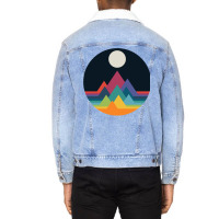 Whimsical Mountains Unisex Sherpa-lined Denim Jacket | Artistshot