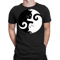 Ying Yang Cats   Black & White T-shirt | Artistshot