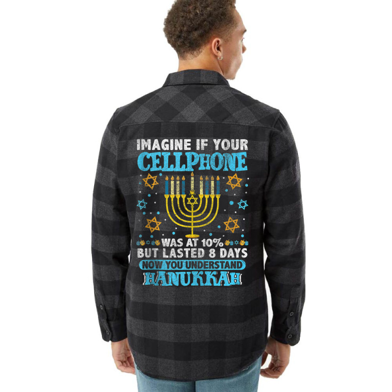 Funny Hanukkah Gifts Cellphone Chanukkah Jewish Xm Flannel Shirt | Artistshot