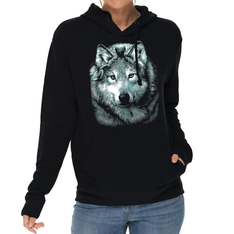 Wolf Face 1 Lightweight Hoodie by peickkerberk | Artistshot