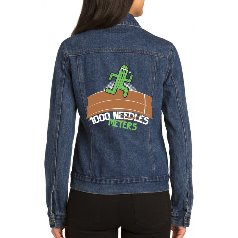 Limited Edition Cactuar Run Ladies Denim Jacket by rebeccacameron | Artistshot