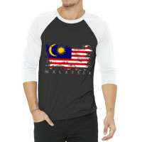 Malaysia Flag State Kuala Lumpur Nationality Pullo 3/4 Sleeve Shirt | Artistshot