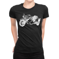 Distressed Vintage Sidecar Motorcycle Racing Motor Ladies Fitted T-shirt | Artistshot