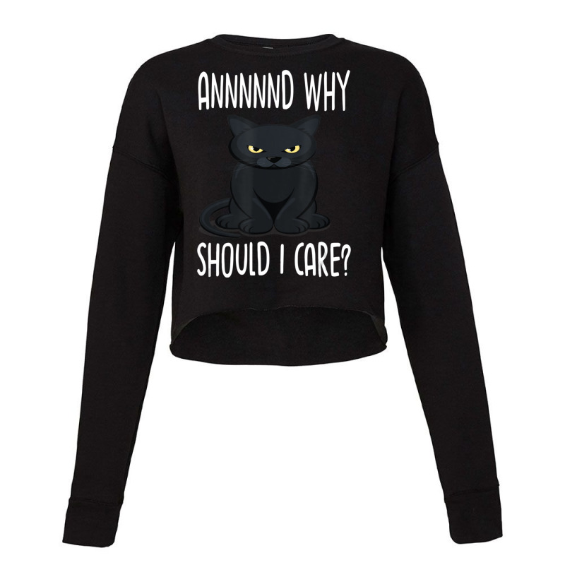 And Why Should I Care Lovely Cat Lovers Cropped Sweater by kimblejoettaefd | Artistshot