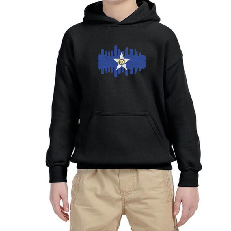 Limited Edition Houston City Flag Skyline Vintage Youth Hoodie by francismichaelj | Artistshot