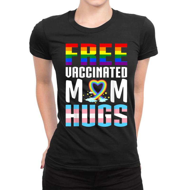 Gay Pride Vaccinated Lgbt Lesbian Lgbtq Proud Mom Ladies Fitted T-Shirt by terrilyn | Artistshot