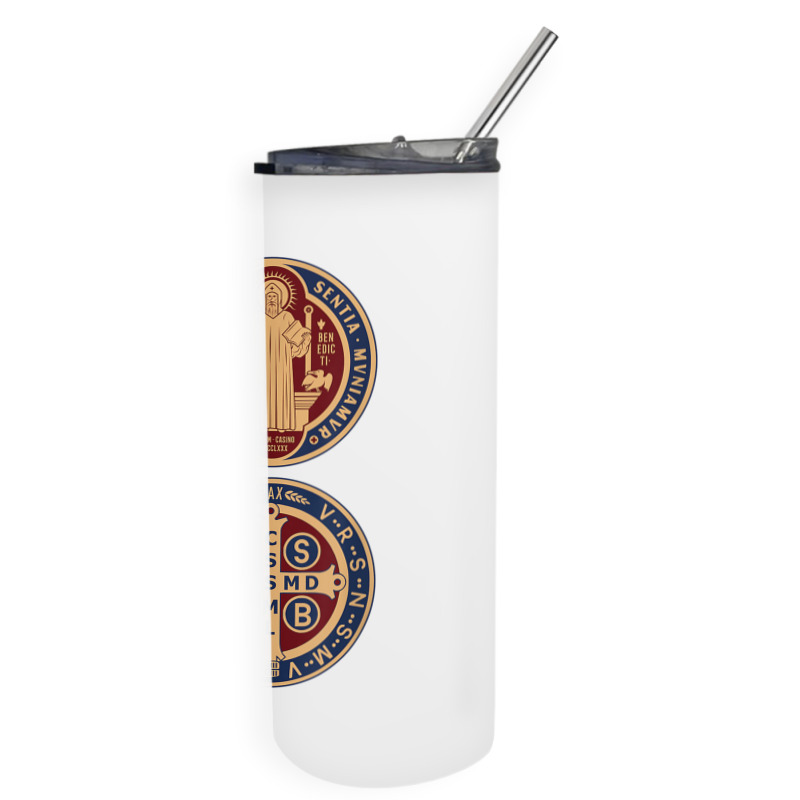 Saint Benedict Sacramental Medal Catholic T Shirt Skinny Tumbler | Artistshot