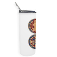 Saint Benedict Sacramental Medal Catholic T Shirt Skinny Tumbler | Artistshot