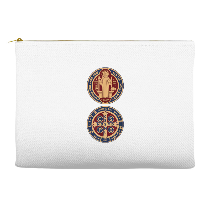 Saint Benedict Sacramental Medal Catholic T Shirt Accessory Pouches | Artistshot