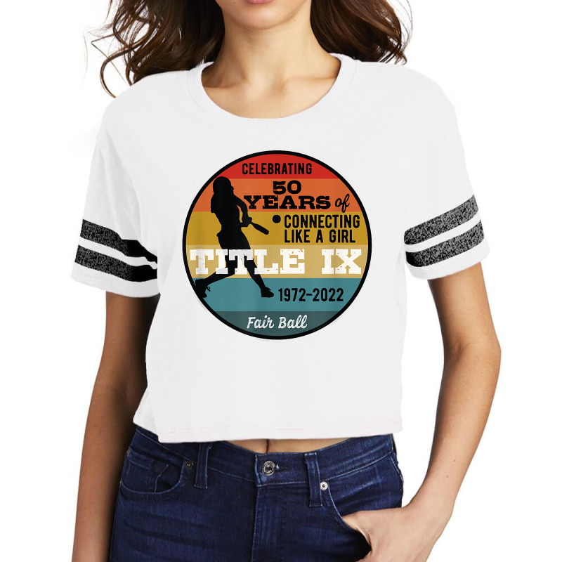 Title Ix 50th Anniversary U.s. Education Amendment Scorecard Crop Tee by chomibe | Artistshot