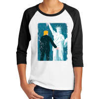 Political Trump Grabs Lady Liberty Youth 3/4 Sleeve | Artistshot