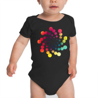 Dots Hurricane Colorful Hypnotizing Spiral Baby Bodysuit | Artistshot