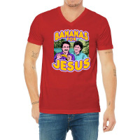 Bananas For Jesus Travel V-neck Tee | Artistshot