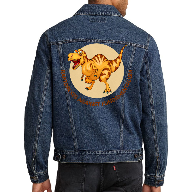 Free Thinking Club Raptorexes Against Fundalmental Men Denim Jacket | Artistshot