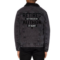 Retired Author 2022 Retirement Gifts For Men Women Unisex Sherpa-lined Denim Jacket | Artistshot