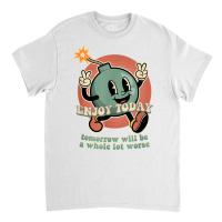 Existential Dread Retro Cartoon Bomb Grenade Nihil Classic T-shirt | Artistshot