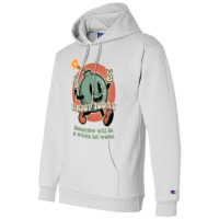 Existential Dread Retro Cartoon Bomb Grenade Nihil Champion Hoodie | Artistshot