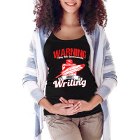 Writing A Novel Novelist Writer Nature Maternity Scoop Neck T-shirt | Artistshot