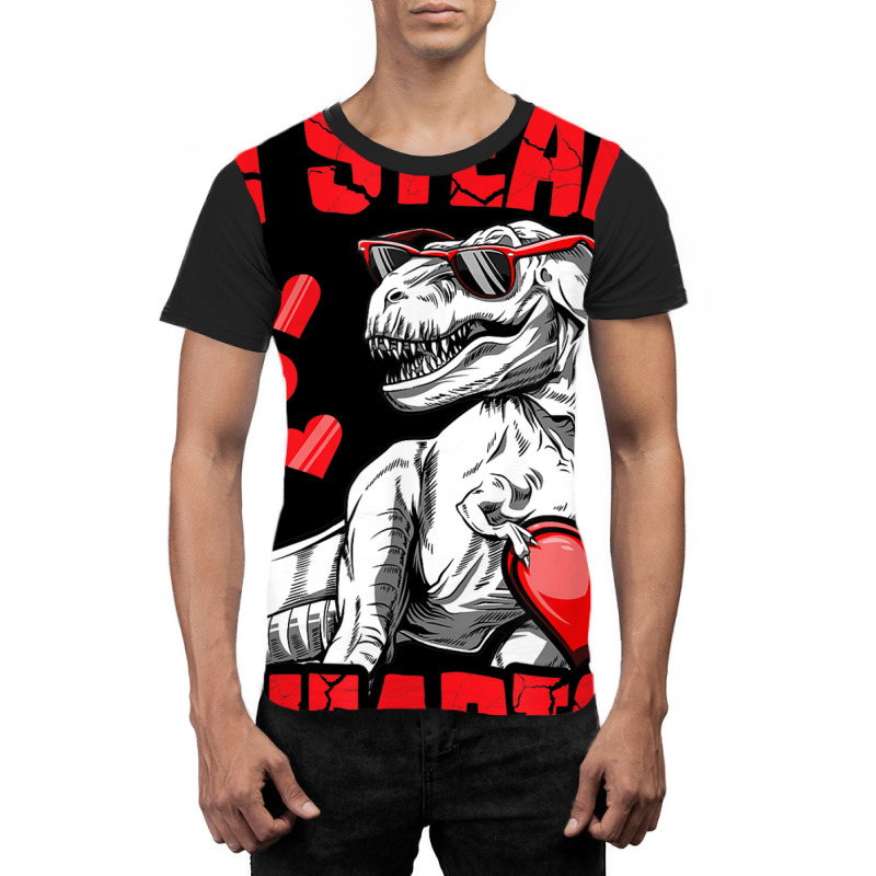 Valentines Day Dinosaur I Steal Hearts Love Graphic T-shirt | Artistshot