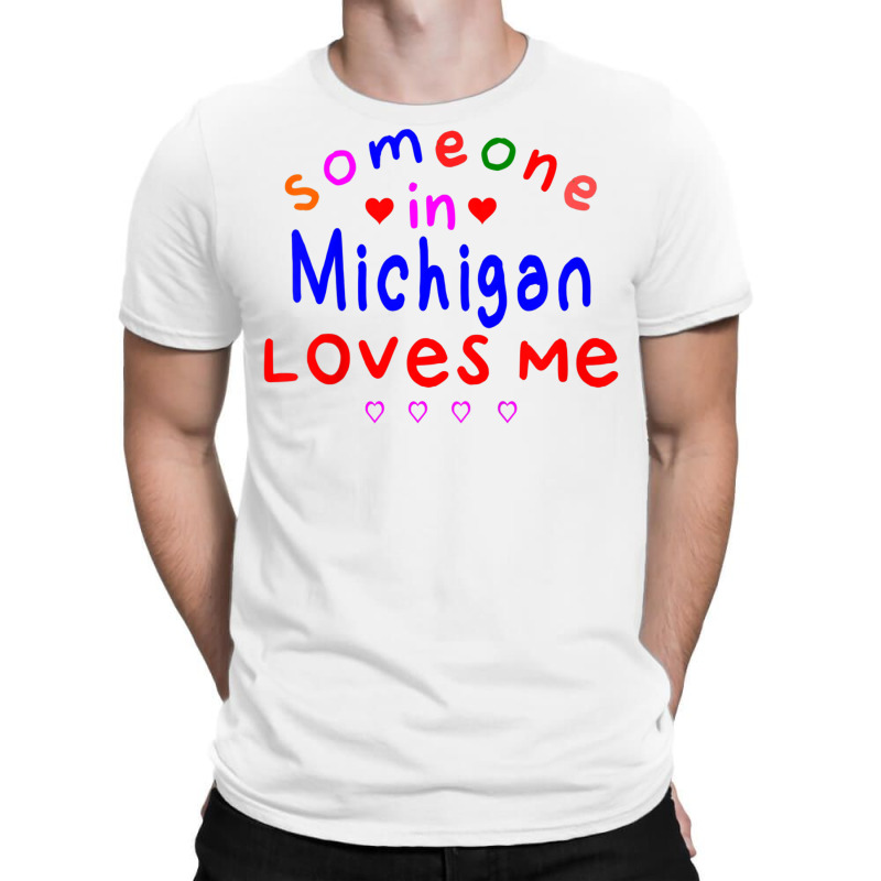 Kids Someone In Michigan Loves Me Kids Boys Girls T-shirt | Artistshot