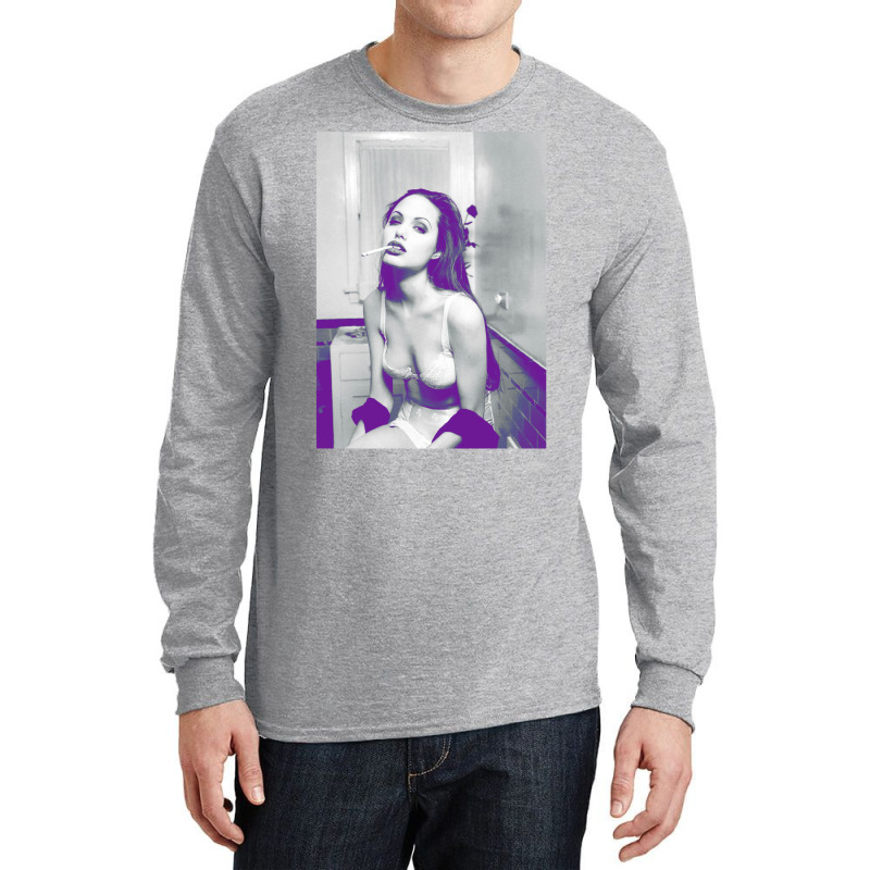 Angelina Jolie   Circa 1994 Long Sleeve Shirts by dugreprudens | Artistshot