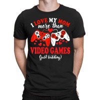 Valentine Day Gamer I Love Mom Boy Teen Men T-shirt | Artistshot