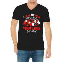 Valentine Day Gamer I Love Mom Boy Teen Men V-neck Tee | Artistshot