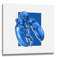 Funny Jumpscare Lobster Meme Blue Crustacean Pullo Metal Print Square | Artistshot