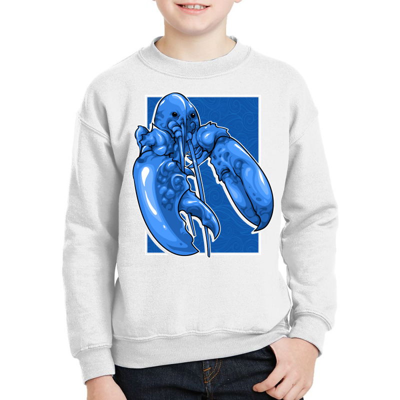 Funny Jumpscare Lobster Meme Blue Crustacean Pullo Youth Sweatshirt | Artistshot