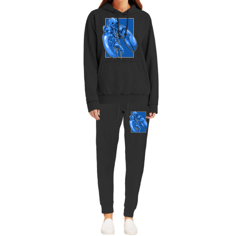 Funny Jumpscare Lobster Meme Blue Crustacean Pullo Hoodie & Jogger Set | Artistshot